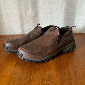 Timberland•Mt. Maddsen low slip-on boots•men’s 10.5W•leather•brown•anti-fatigue